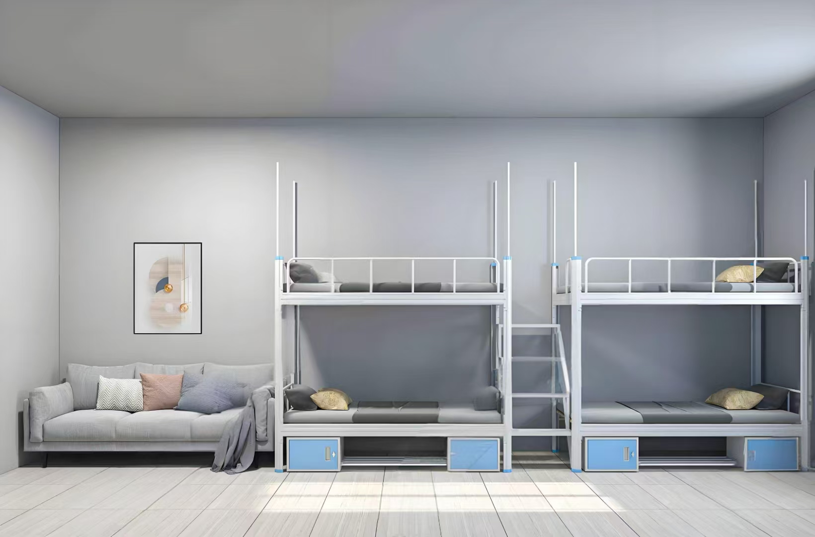 青年旅社宿舍鐵床如何設計，空間利用更高效？